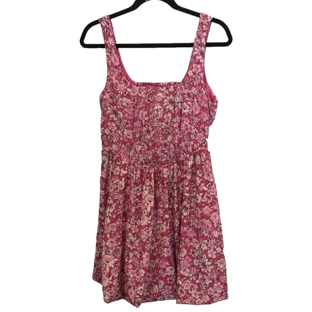 BAND OF THE FREE Pink Floral Balloon Hem Sundress Sz M